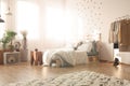 Bedroom with dots Royalty Free Stock Photo