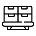 Bedroom drawer icon, outline style