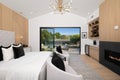 Bedroom filled with natural light from the balcony