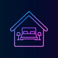 Bedroom, house nolan icon. Simple thin line, outline vector of real estateicons for ui and ux, website or mobile application