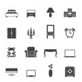 Bedroom icon set