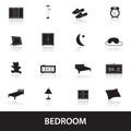 Bedroom icons eps10