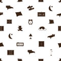 Bedroom icons pattenr eps10