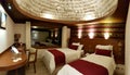 A bedroom inside the splendid Hotel `Palacio de Sal` at the entrance of the Salar de Uyuni, Bolivia