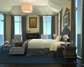 Bedroom Interior 3D Illustration Photorealistic Rendering