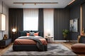 Bedroom interior design concept in modern style Royalty Free Stock Photo