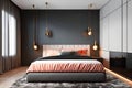Bedroom interior design concept in modern style Royalty Free Stock Photo