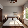 Bedroom interior double bed room in luxury comfortable