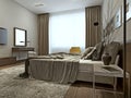 Bedroom interior high-tech style Royalty Free Stock Photo