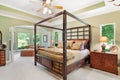 Bedroom Interior Home New Hard Wood Luxury Comfortable Cozy Bright Lighting Sunny House Indoor Inside