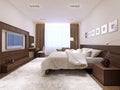 Bedroom interior in techno style