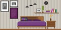 Bedroom interior vector house furniture homr