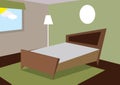 bedroom interior. Vector illustration decorative design Royalty Free Stock Photo