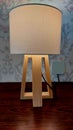 bedroom lamp, bedroom lamp, simple lamp made using wood