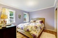 Bedroom in light lavender color