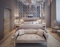 Bedroom in a luxurious modern style