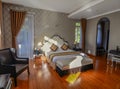 Bedroom at luxury hotel in Dalat, Vietnam Royalty Free Stock Photo