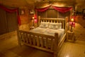 Bedroom in luxury log cabin Royalty Free Stock Photo