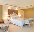 Bedroom of luxury suite in hotel