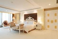 Bedroom of luxury suite in hotel Royalty Free Stock Photo