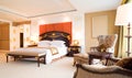 Bedroom of luxury suite in hotel Royalty Free Stock Photo