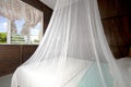 Bedroom mosquito net guest house bequia