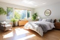 bedroom with natural sunlight streaming in