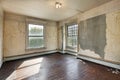 Bedroom in old abandoned home Royalty Free Stock Photo