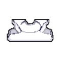 bedroom pillow orthopedic game pixel art vector illustration