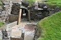 Bedroom, in a Prehistoric Village.  Skara Brae, near Kirkwall, Island of Orkney, Scotland, U.K Royalty Free Stock Photo