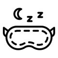 Bedroom sleeping mask icon, outline style