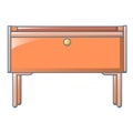 Bedroom stand icon, cartoon style Royalty Free Stock Photo