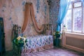 Bedroom interior in vintage style Royalty Free Stock Photo