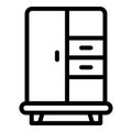 Bedroom wardrobe icon, outline style