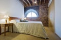 Bedroom in a warehouse conversion Royalty Free Stock Photo