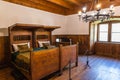 The bedrooms in the Medieval Orava Castle. Oravsky Podzamok, Slovakia, 21 July 2022 Royalty Free Stock Photo