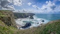 Bedruthan steps in cornwall england uk kernow Royalty Free Stock Photo