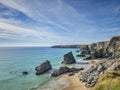 Bedruthan Steps, Cornwall Royalty Free Stock Photo