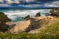 Bedruthan Steps, Cornwall Royalty Free Stock Photo