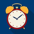 Bedside clock icon in flate style isolated on white background. Sleep and rest symbol stock vector illustration.