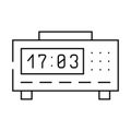 bedside clock line icon vector illustration Royalty Free Stock Photo