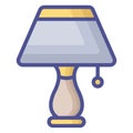 Bedside lamp Isolated Vector Icon fully editable Royalty Free Stock Photo
