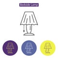 Bedside lamp line icon Royalty Free Stock Photo