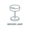 Bedside lamp vector line icon, linear concept, outline sign, symbol Royalty Free Stock Photo