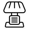 Bedside light icon outline vector. Bedchamber illuminator