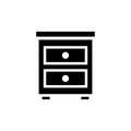 Bedside table vector icon