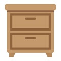 Bedside table flat icon, Furniture and interior