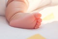 Bedtime serenity Babys feet asleep, a tender and peaceful moment Royalty Free Stock Photo