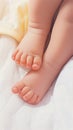 Bedtime serenity Babys feet asleep, a tender and peaceful moment Royalty Free Stock Photo