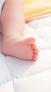 Bedtime serenity Babys feet asleep, a tender and peaceful moment Royalty Free Stock Photo